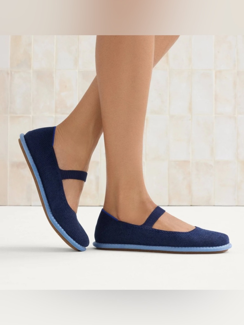 Rothy’s Cruiser Mary Jane Flats Navy Blue | Women’s 11 NWOT